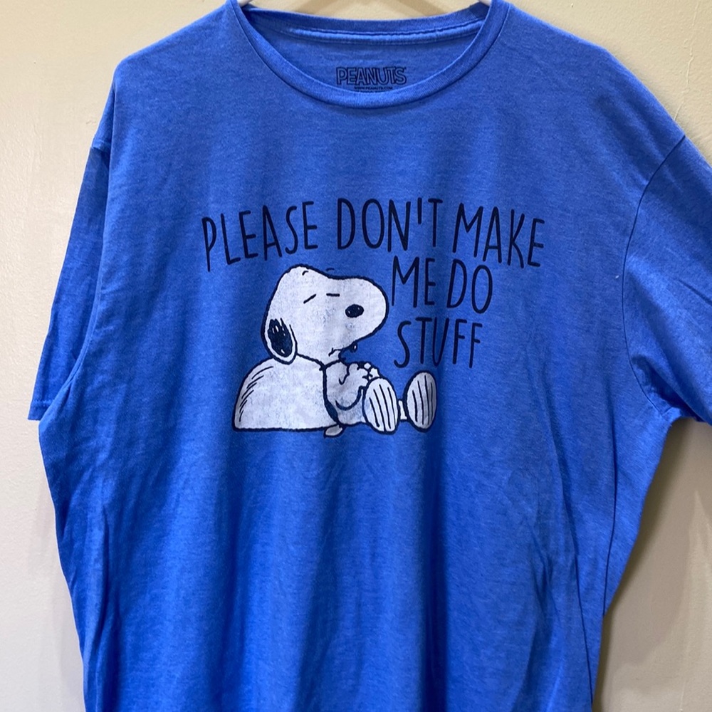 Peanuts Mens Tshirt size 2xl snoopy lazy